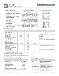 AH11 Datasheet