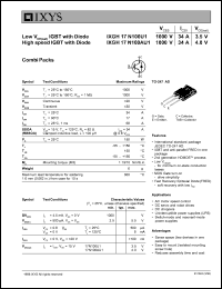 IXGH17N100U1 Datasheet