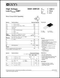 IXSH45N100 Datasheet