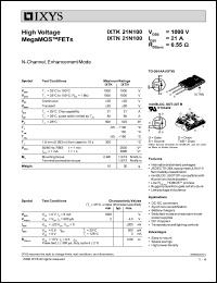 IXTN21N100 Datasheet