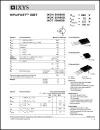 IXGT50N60B Datasheet