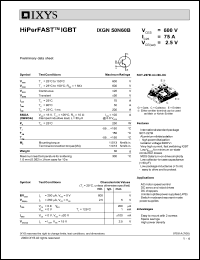 IXGN50N60B Datasheet