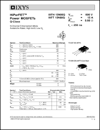 IXFH15N100 Datasheet