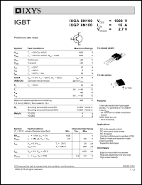 IXGA8N100 Datasheet