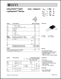 IXGH12N60CD1 Datasheet