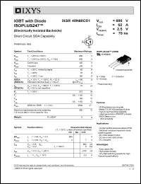IXSR40N60BD1 Datasheet