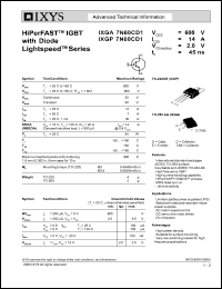 IXGA7N60CD1 Datasheet