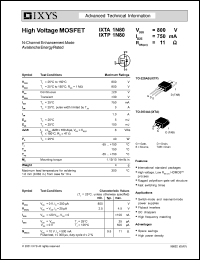 IXTA1N100 Datasheet