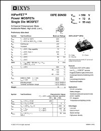 IXFE80N50 Datasheet