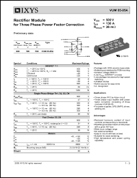 VUM85-05A Datasheet