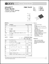 FMK75-01F Datasheet