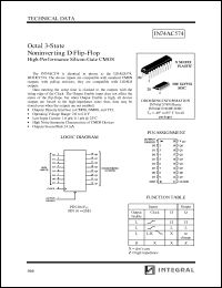 IN74AC574DW Datasheet