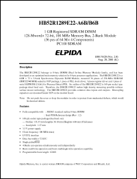 HB52R1289E22-B6B Datasheet