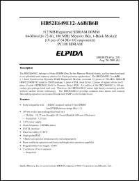 HB52E649E12-A6B Datasheet