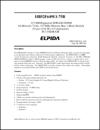 HB52F649E1-75B Datasheet