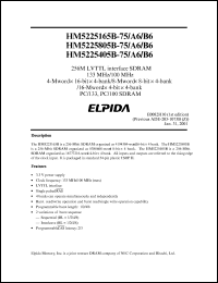 HM5225805BTT-75 Datasheet