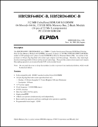 HB52RF648DC-75B Datasheet