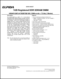HB54R1G9F2-B75B Datasheet