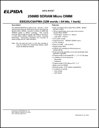 EBS25UC8APMA-75L Datasheet