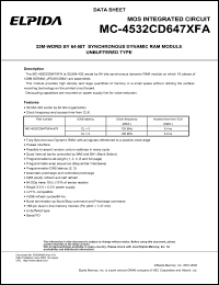 MC-4532CD647XFA-A75 Datasheet