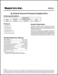 HV518X Datasheet