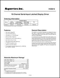 HV6810WG Datasheet
