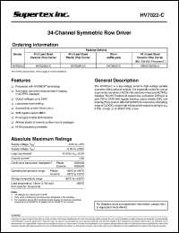 HV7022X-C Datasheet