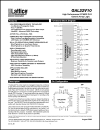 GAL22V10B-20LPI Datasheet