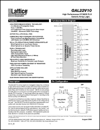GAL22V10B-10LP Datasheet