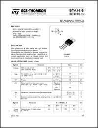 BTB16-400B Datasheet
