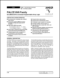 PALCE16V8Q-20PI/4 Datasheet