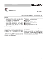 NT7501H-BDT Datasheet