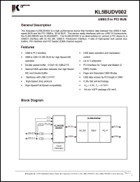 KL5BUDV002 Datasheet