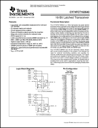 CY74FCT163543APVCT Datasheet