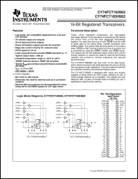 CY74FCT163H952CPAC Datasheet