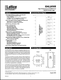GAL20V8B-25LPI Datasheet