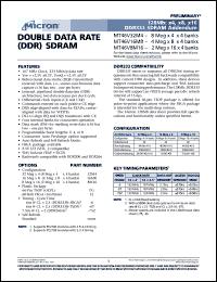 MT46V8M16FJ-75Z Datasheet