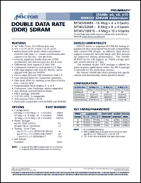 MT46V16M16FJ-75Z Datasheet