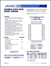MT46V2M32V1LG-65 Datasheet