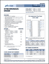 MT48LC64M8A2TG-75 Datasheet