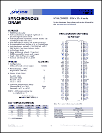 MT48LC2M32B2TG-5 Datasheet