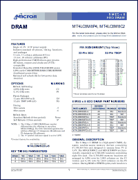 MT4LC8M8P4TG-6S Datasheet