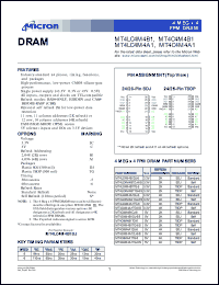 MT4LC4M4E8DJ Datasheet