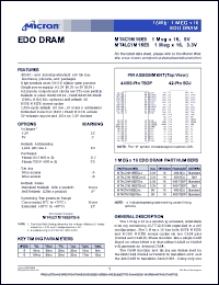 MT4C1M16E5DJ-5 Datasheet