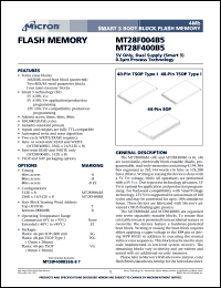 MT28F400B5SG-8T Datasheet
