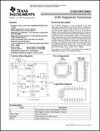 CY74FCT646TSOCT Datasheet