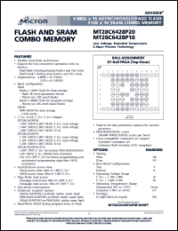 MT28C6428P20FM-80B Datasheet