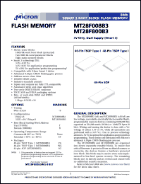 MT28F800B3SG-9B Datasheet