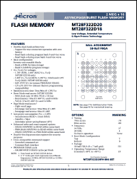 MT28F322D20FH-804BET Datasheet