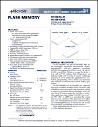 MT28F004B5WG-8TET Datasheet